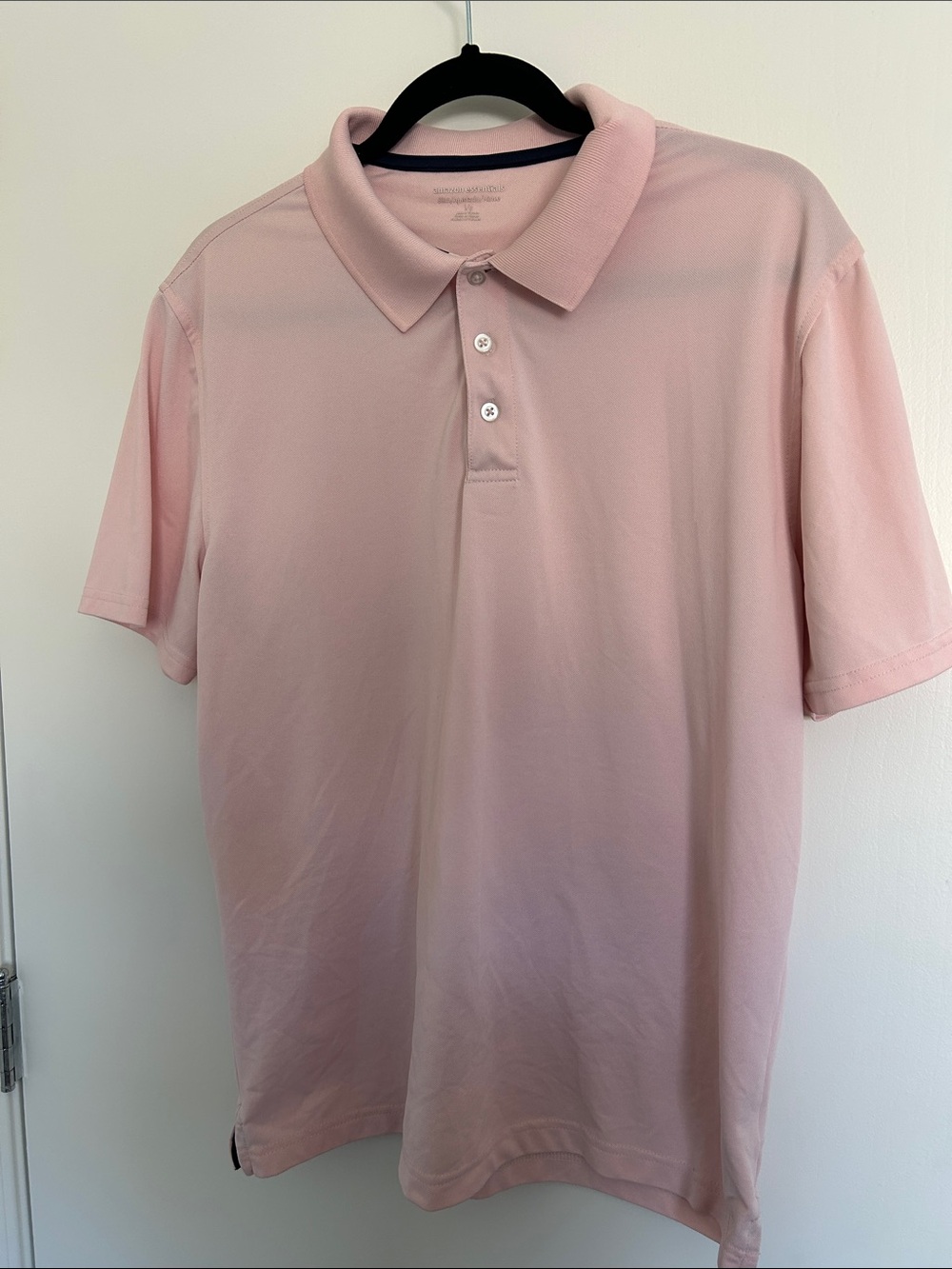 Amazon Essentials Men's Light Pink Polo Shirt
